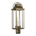 Wellsworth Post Lantern LIGHTING - outdoor fixture Visual Comfort Distressed Brass
