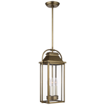 Wellsworth Pendant LIGHTING - outdoor fixture Visual Comfort Distressed Brass
