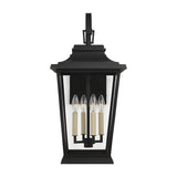 Warren Large Lantern LIGHTING - outdoor fixture Visual Comfort Textured Black