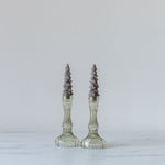 Tree Shaped Taper Candles - Pewter CHRISTMAS 2024 Creative Co-op (DYA)