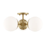Paige Semi Flush LIGHTING - semi-flush Hudson Valley Lighting Aged Brass