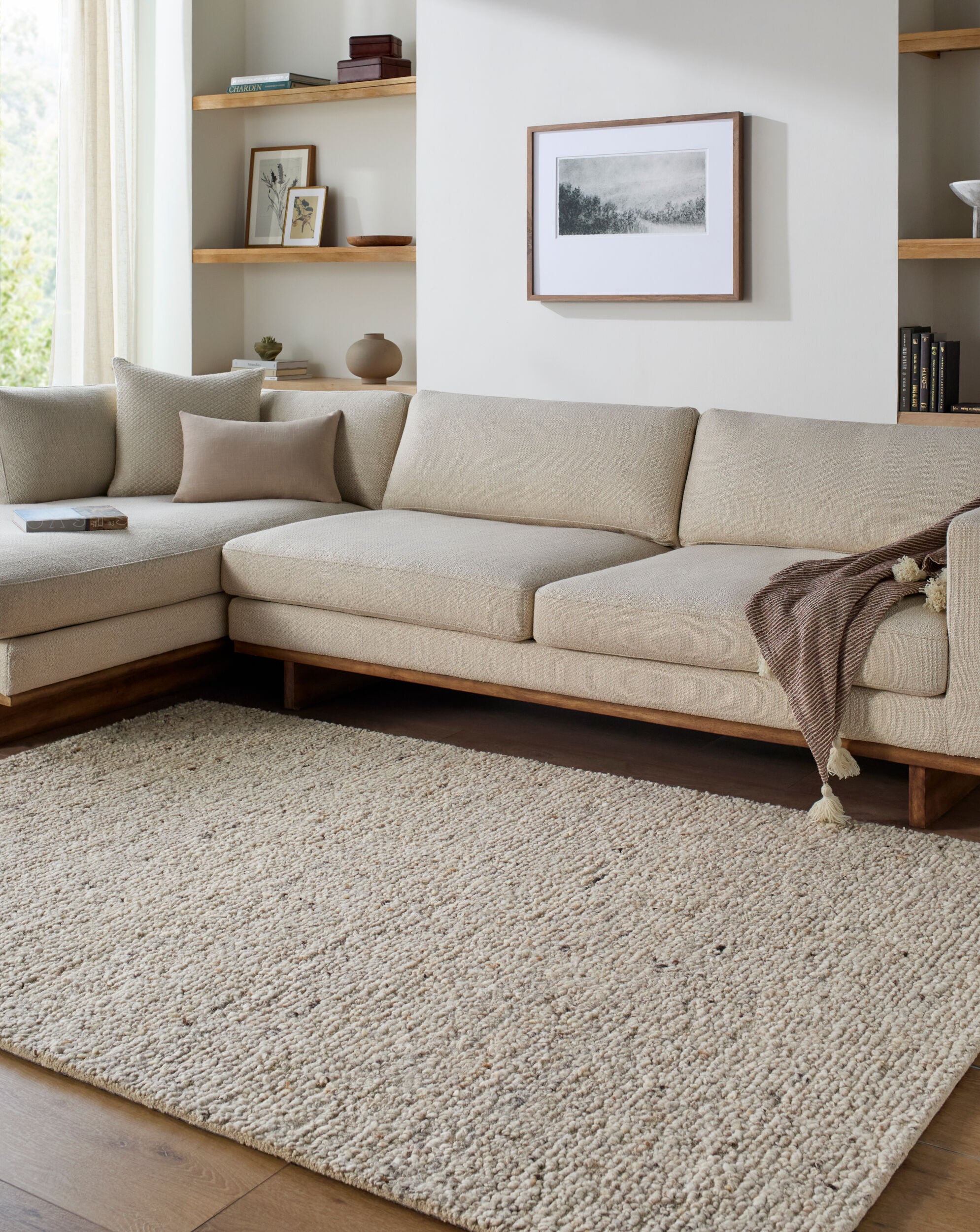 Palisade Oatmeal Rug RUGS - wool Surya
