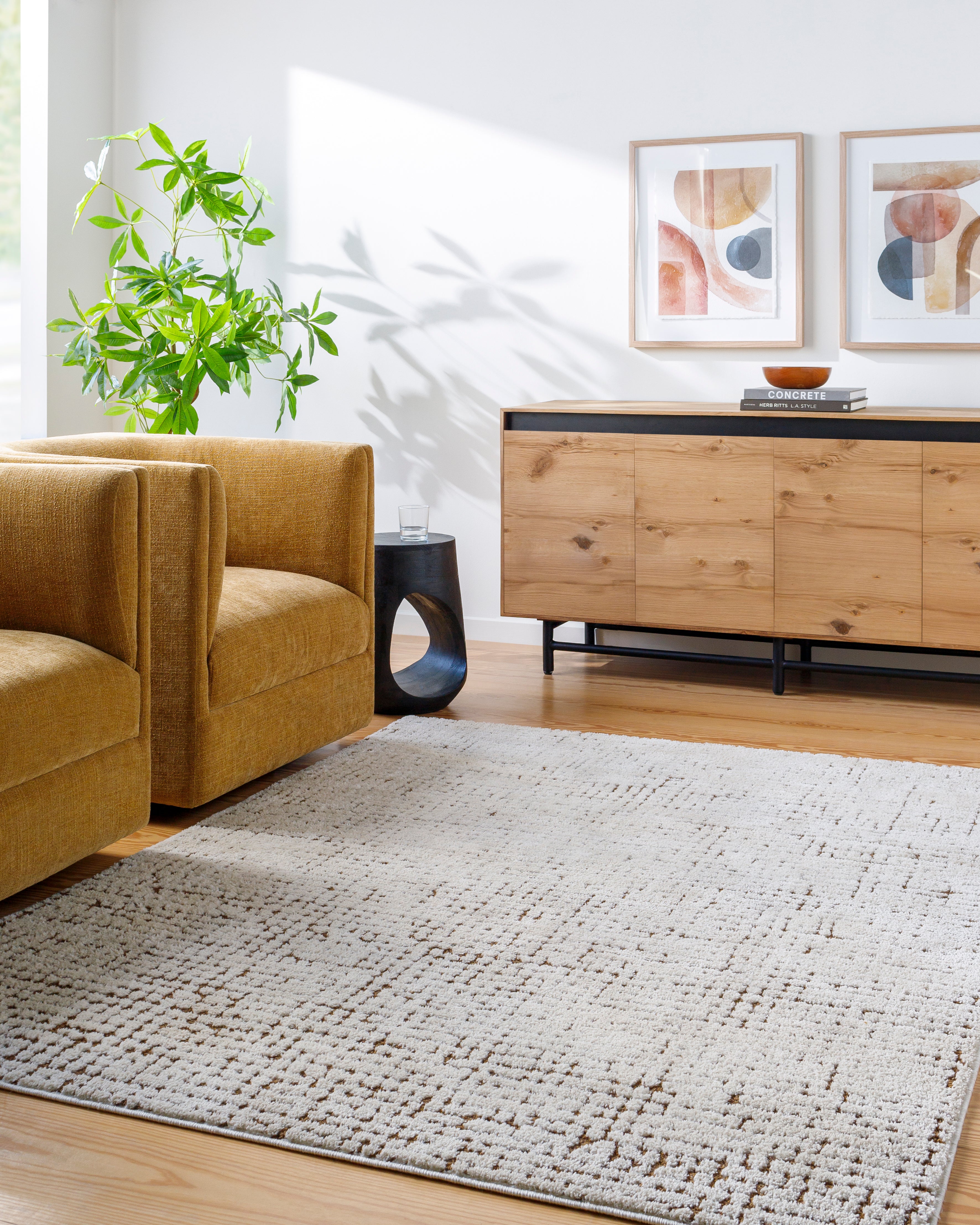 Cascade Mocha / Ivory Rug 0-RUGS - patterned Surya