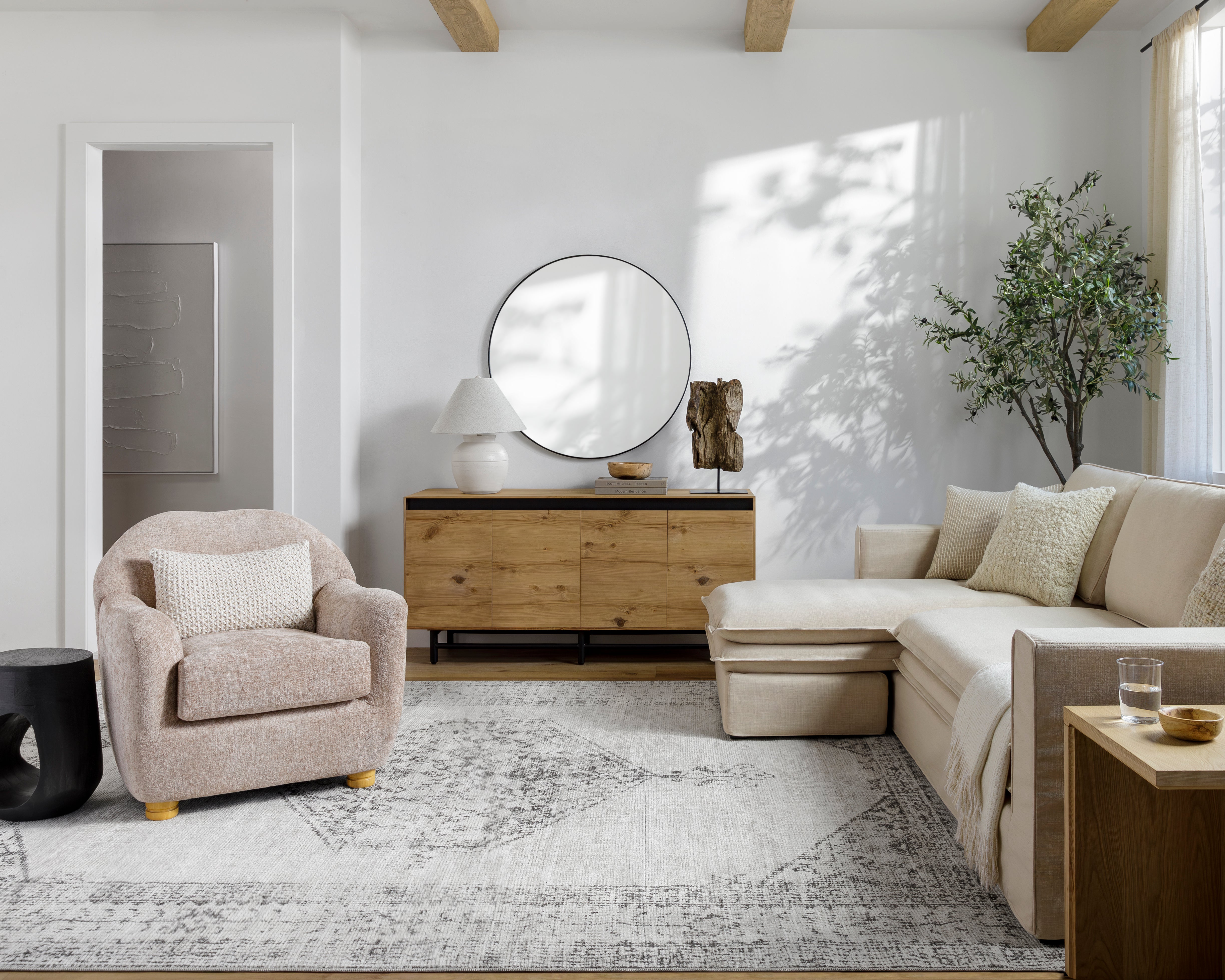 Olympic Ivory / Granite Rug 0-RUGS - patterned Surya