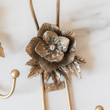 Flower Hook with Antique Gold Finish wall hook Vagabond Vintage (Faire)