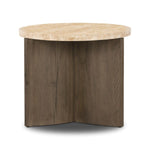 Tori Accent Table - Travertine 5 - a - FURNITURE - accent table Four Hands