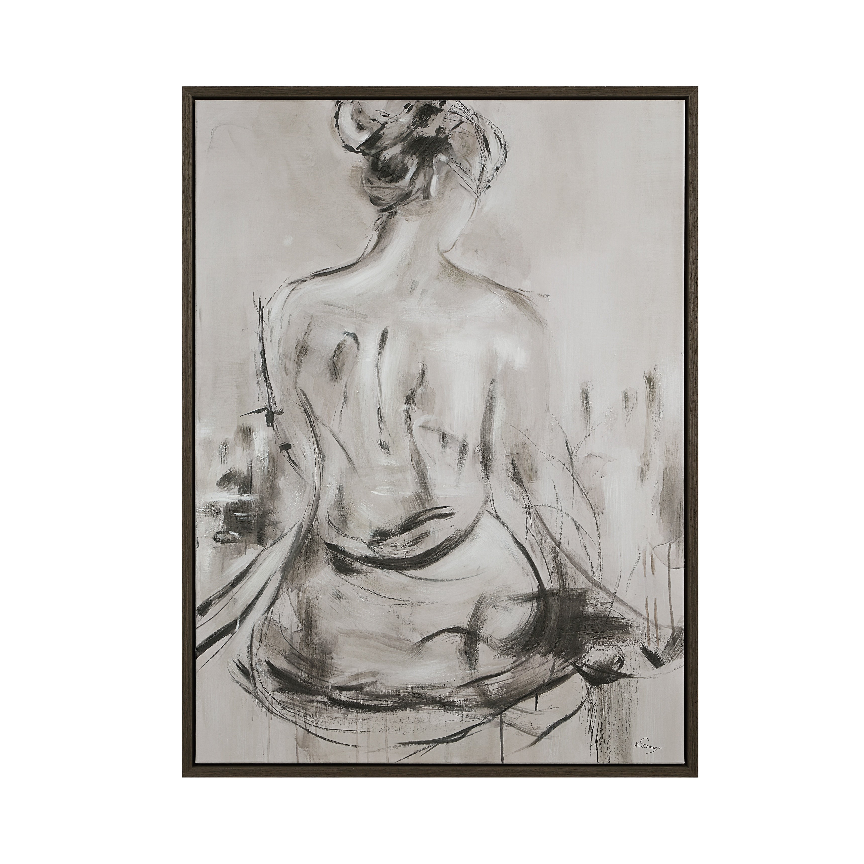 "Evangeline" Framed Canvas ARTWORK - painting Renwil