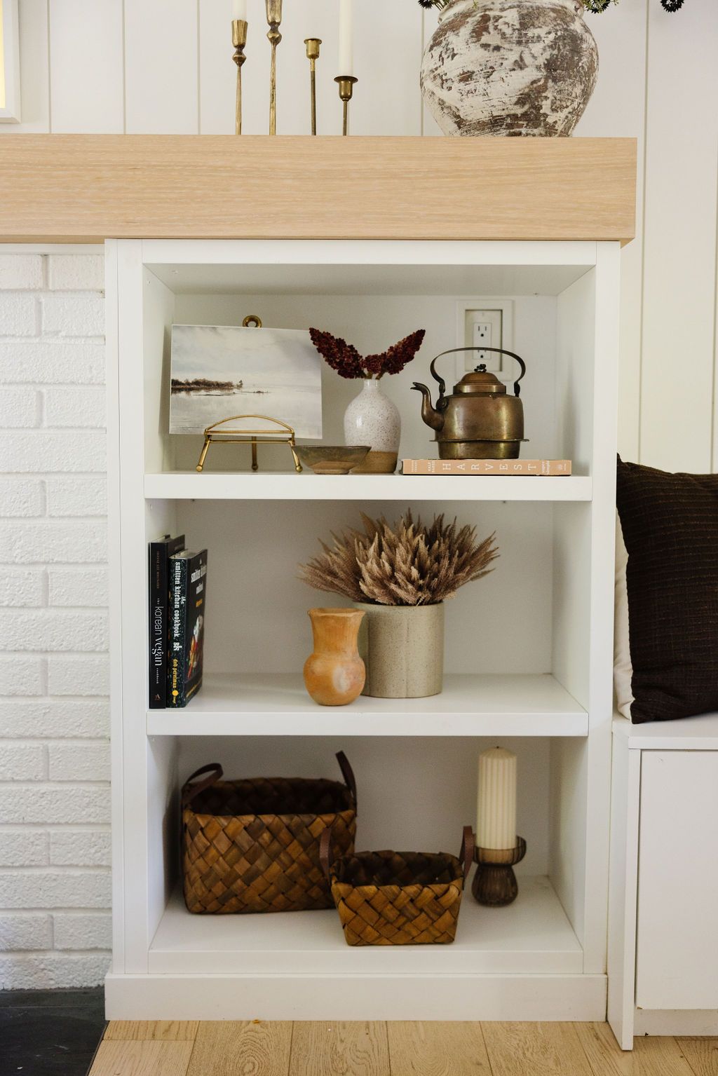 Ivory Ribbed Pillar Candle candle Estelle (Faire)