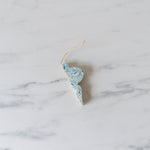 Recycled Paper Honeycomb Finial Ornament CHRISTMAS 2024 Creative Co-op (DYA) Blue Pattern