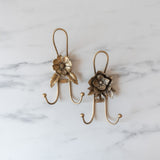Flower Hook with Antique Gold Finish wall hook Vagabond Vintage (Faire)