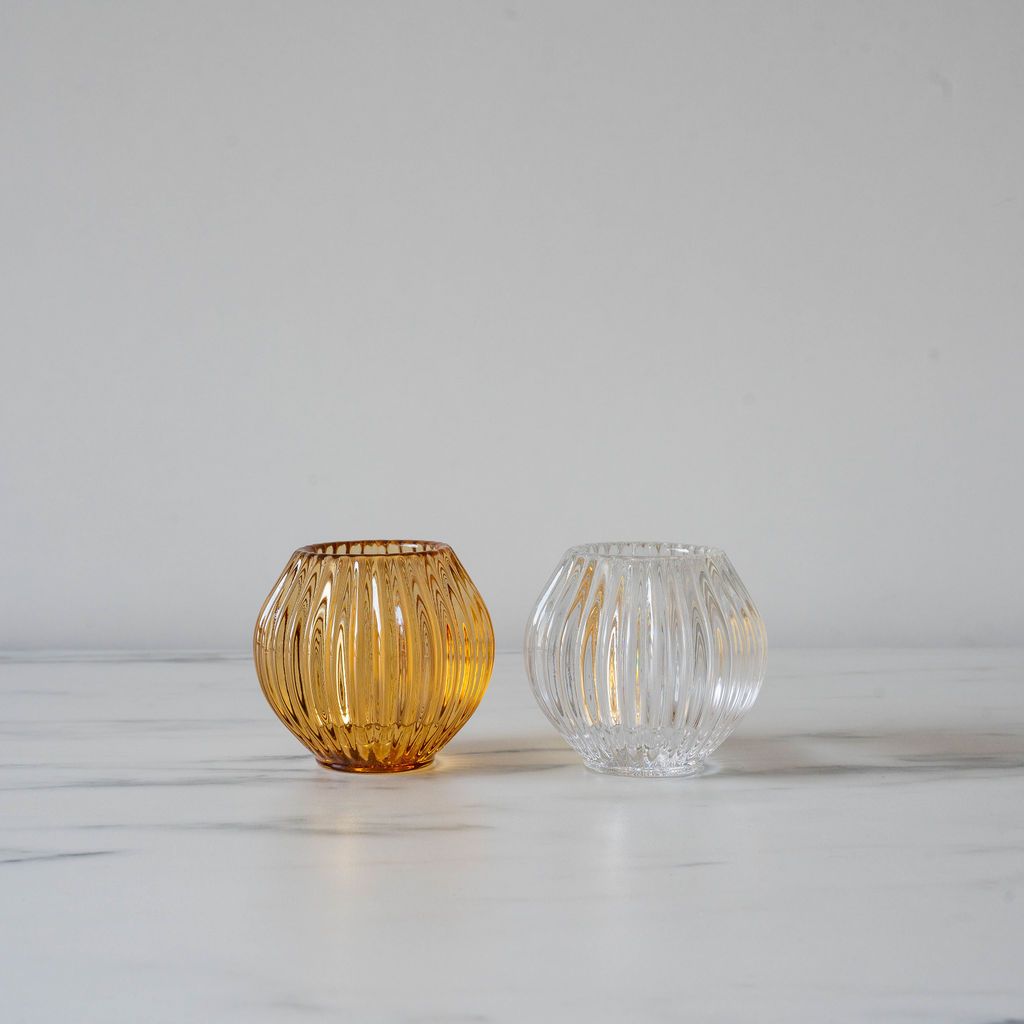 Ridged Glass Taper/Votive Holder candle holder Abbott Collection