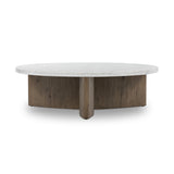 Tori Coffee Table - Italian Marble / Rustic Fawn Veneer - NA online 4 - b - FURNITURE - coffee table - round Four Hands