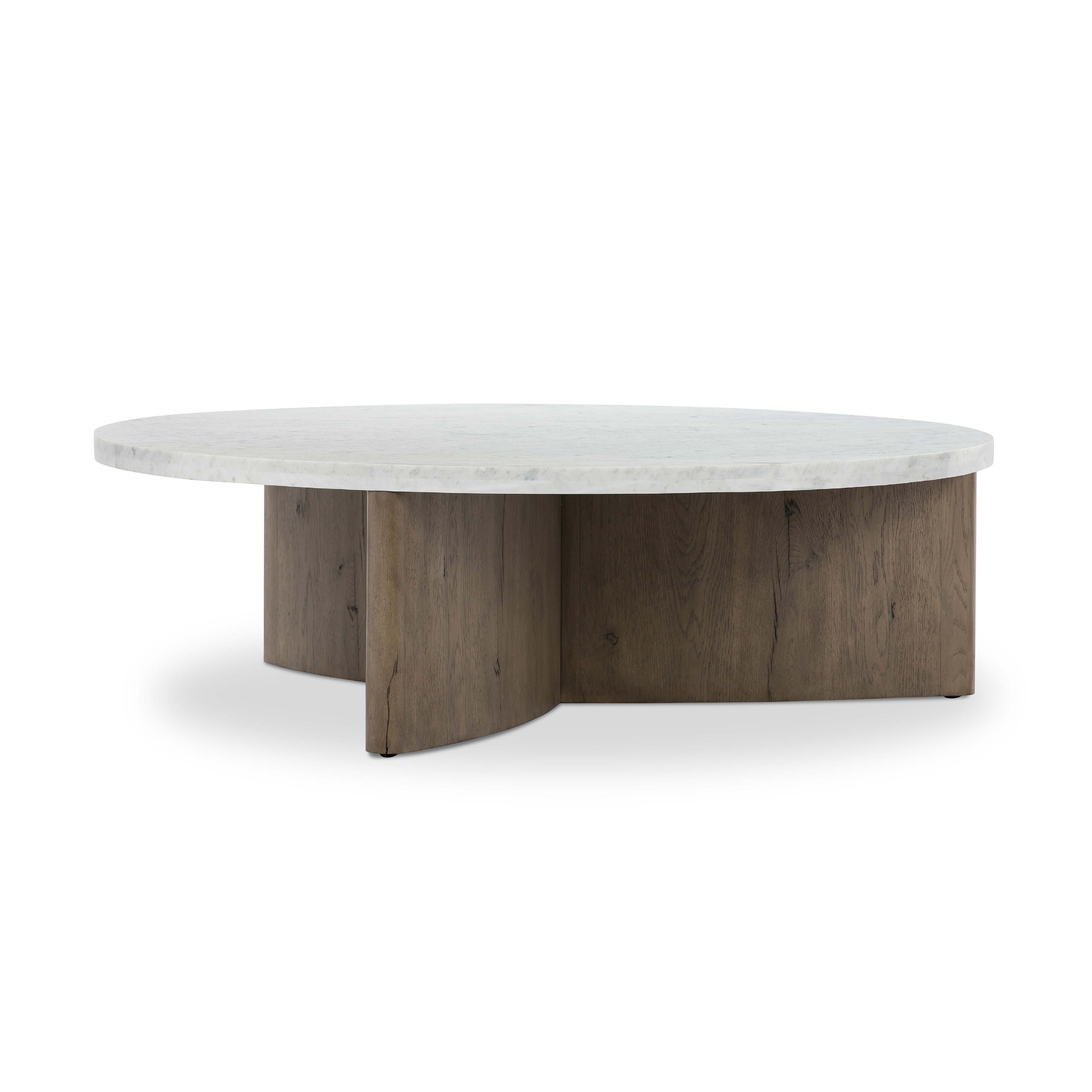 Tori Coffee Table - Italian Marble / Rustic Fawn Veneer - NA online 4 - b - FURNITURE - coffee table - round Four Hands