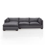 Walden 2 Piece Sectional - Charcoal 2 - FURNITURE - sectional Four Hands Left 112"