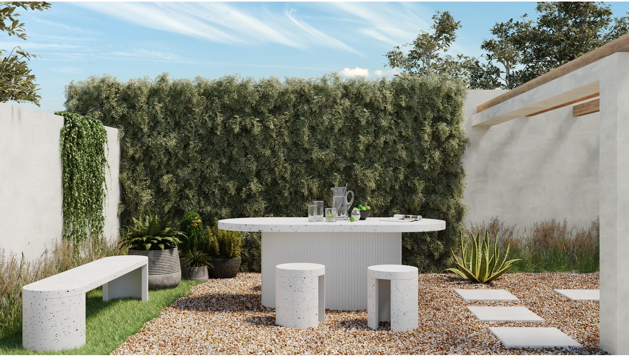 Lyon Outdoor Bench 20 - FURNITURE - outdoor Moe's Furniture