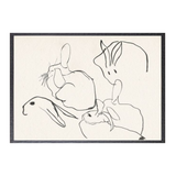 "Rabbits" Framed Art Print ARTWORK - framed print Celadon Art