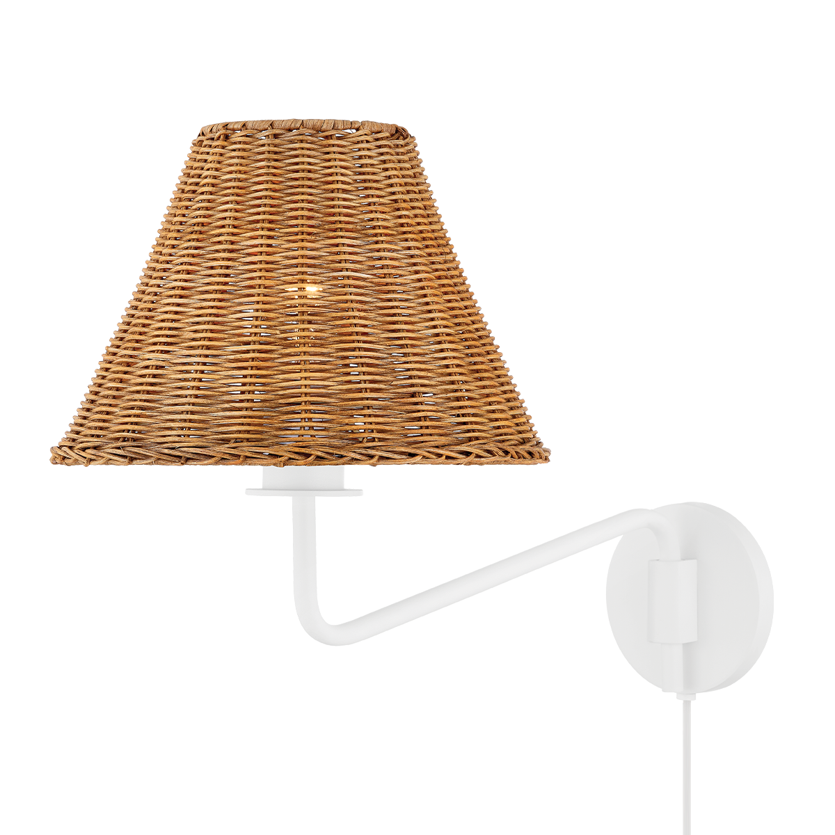 Issa Plug In Wall Sconce sconce Hudson Valley Lighting Textured White
