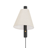 Ellen Plug In Wall Sconce sconce Hudson Valley Lighting Charred Ash