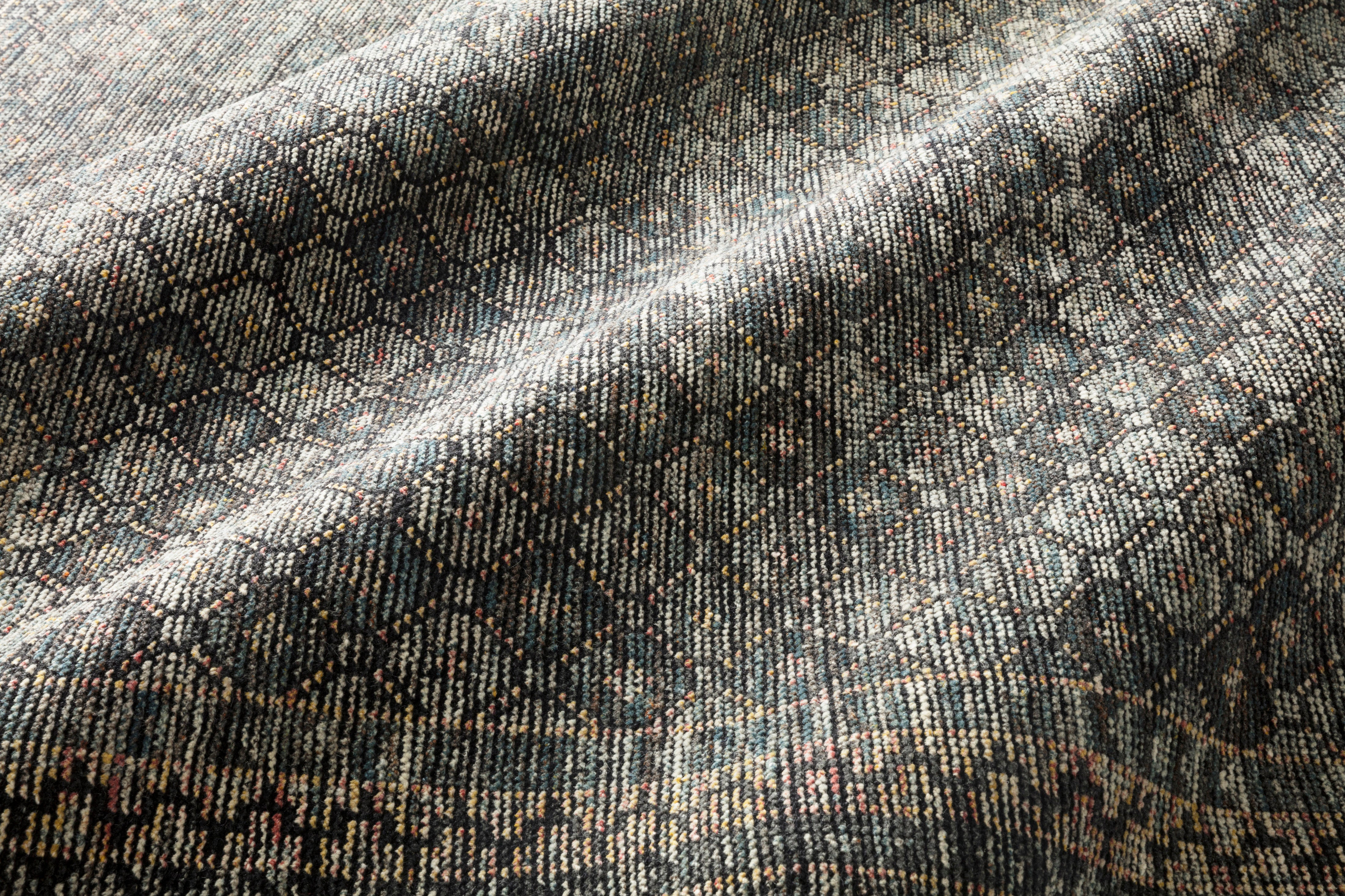 Loloi Amara Ink / Turquoise Rug 1-RUGS - patterned Loloi