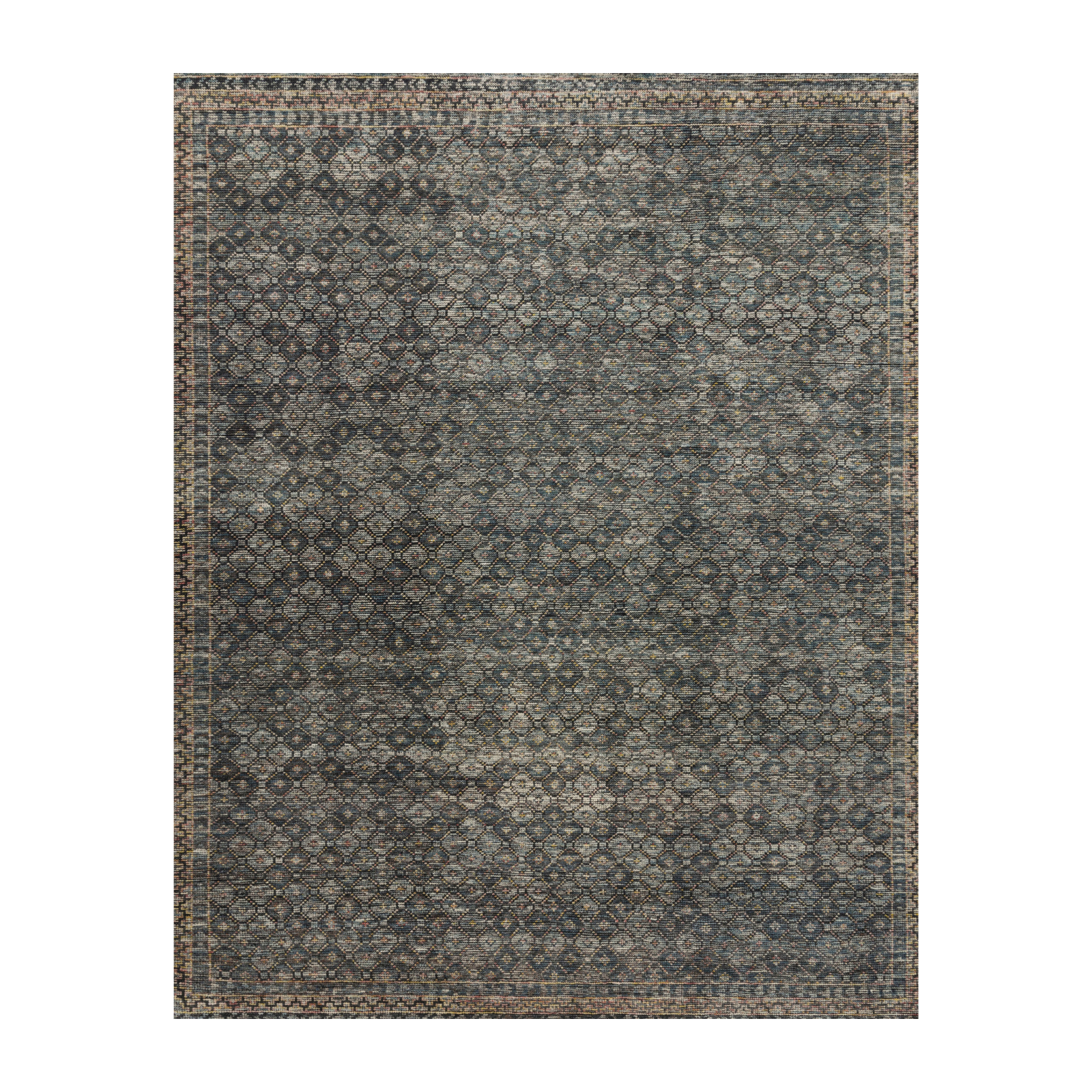 Loloi Amara Ink / Turquoise Rug 1-RUGS - patterned Loloi