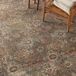 Amber Lewis x Loloi Billie Aqua / Rust Rug 0-patterned rugs Loloi