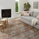 Amber Lewis x Loloi Billie Aqua / Rust Rug 0-patterned rugs Loloi