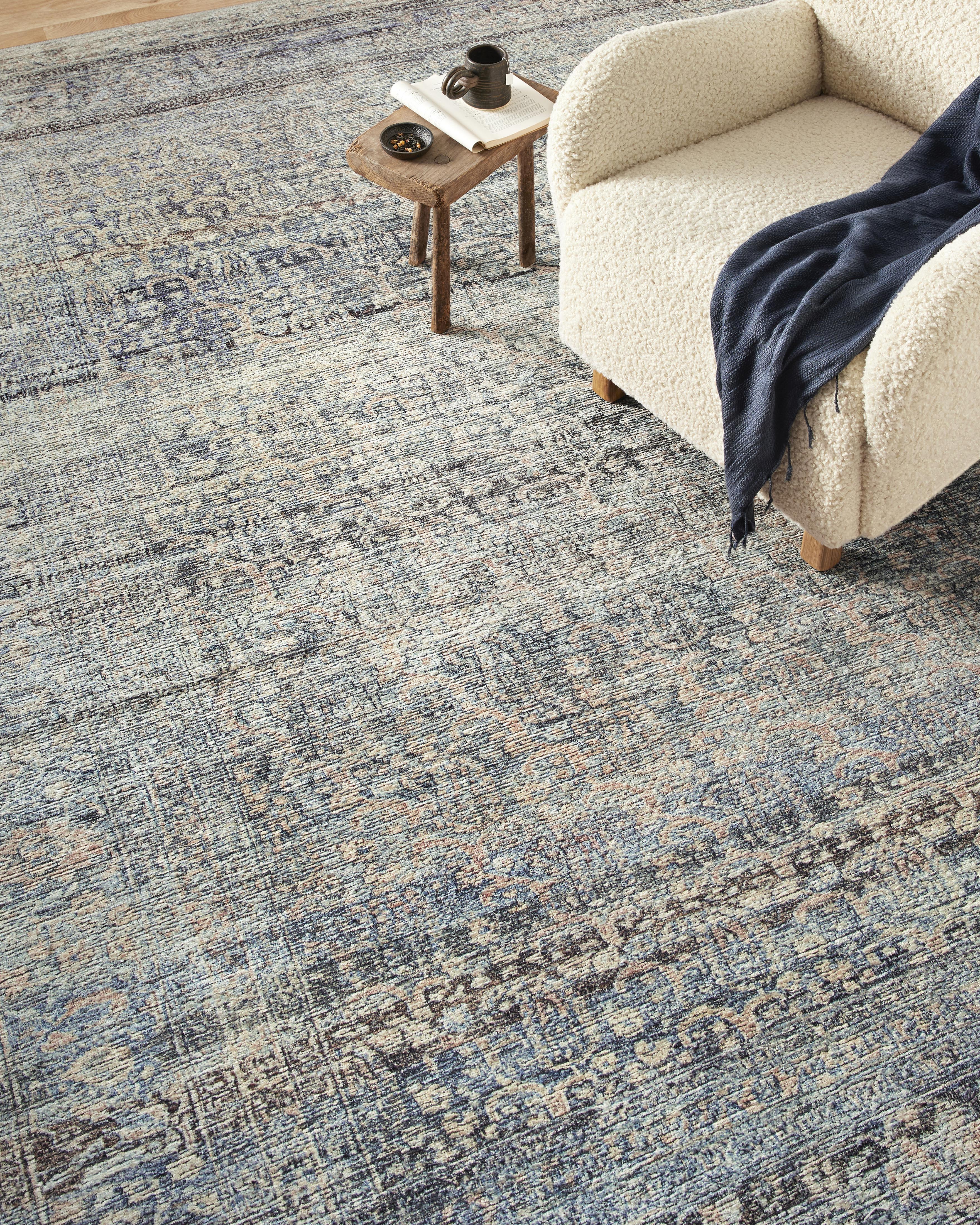 Amber Lewis x Loloi Billie Denim / Blush Rug 0-patterned rugs Loloi