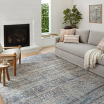 Amber Lewis x Loloi Billie Denim / Blush Rug 0-patterned rugs Loloi