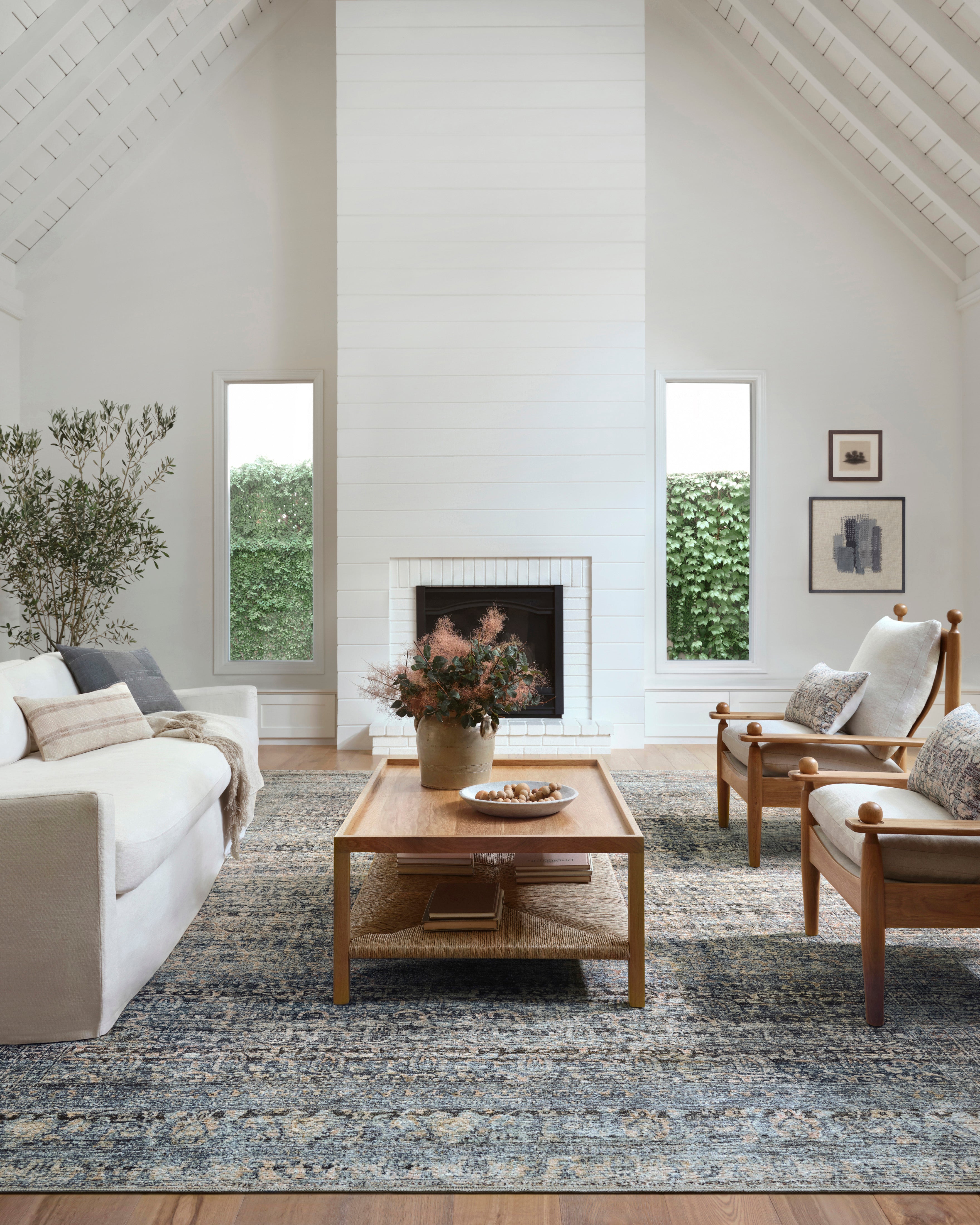 Amber Lewis x Loloi Billie Denim / Blush Rug 0-patterned rugs Loloi