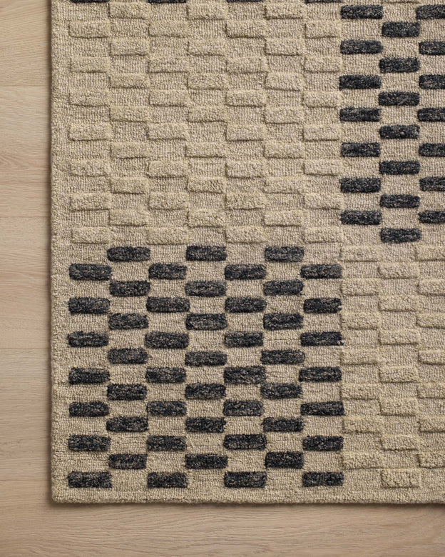Chris Loves Julia x Loloi Bradley Beige / Midnight Rug 0-RUGS-wool Loloi