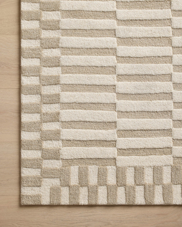 Chris Loves Julia x Loloi Bradley Ivory / Beige Rug 0-RUGS-wool Loloi