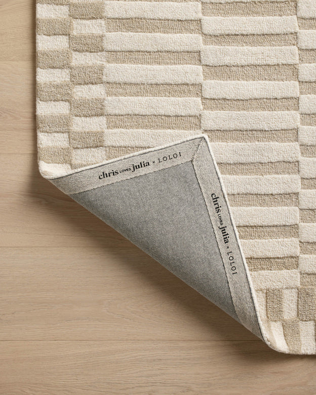 Chris Loves Julia x Loloi Bradley Ivory / Beige Rug 0-RUGS-wool Loloi