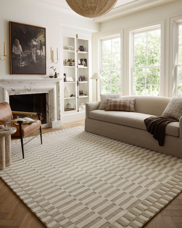 Chris Loves Julia x Loloi Bradley Ivory / Beige Rug 0-RUGS-wool Loloi