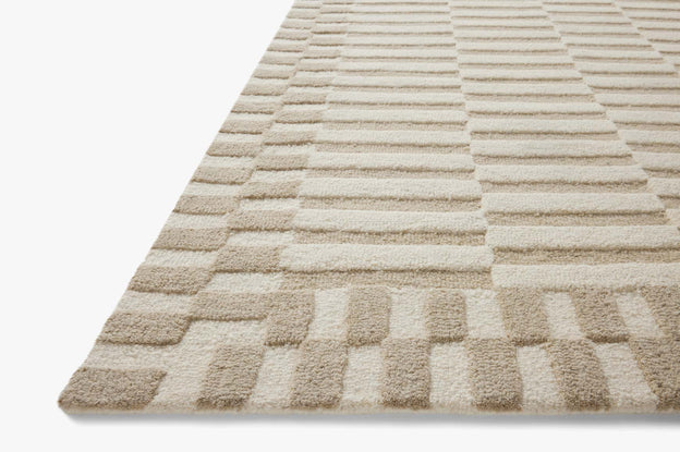 Chris Loves Julia x Loloi Bradley Ivory / Beige Rug 0-RUGS-wool Loloi
