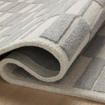 Chris Loves Julia x Loloi Bradley Ivory / Grey Rug 0-RUGS-wool Loloi