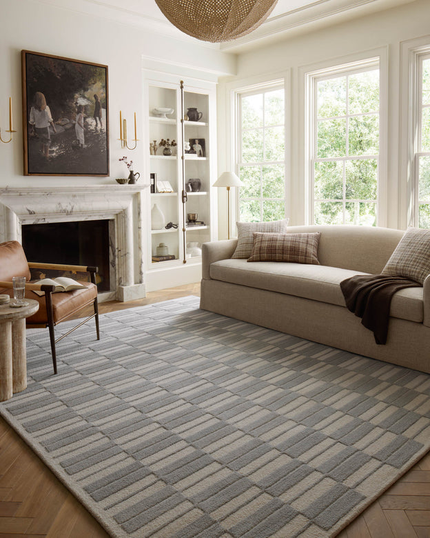 Chris Loves Julia x Loloi Bradley Ivory / Grey Rug 0-RUGS-wool Loloi