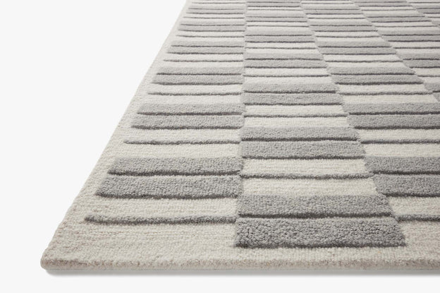 Chris Loves Julia x Loloi Bradley Ivory / Grey Rug 0-RUGS-wool Loloi