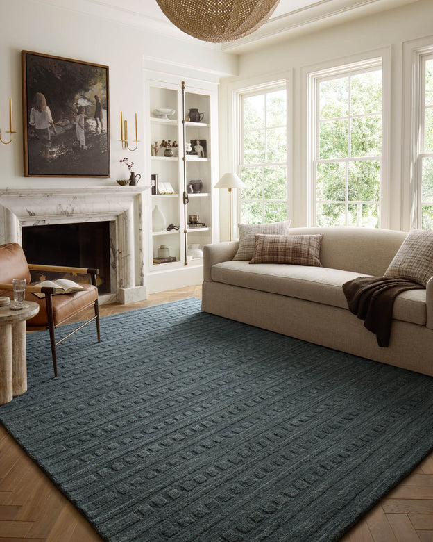 Chris Loves Julia x Loloi Bradley Teal Rug 0-RUGS-wool Loloi