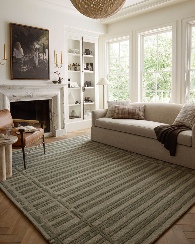 Chris Loves Julia x Loloi Bradley Sage / Olive Rug 0-RUGS-wool Loloi
