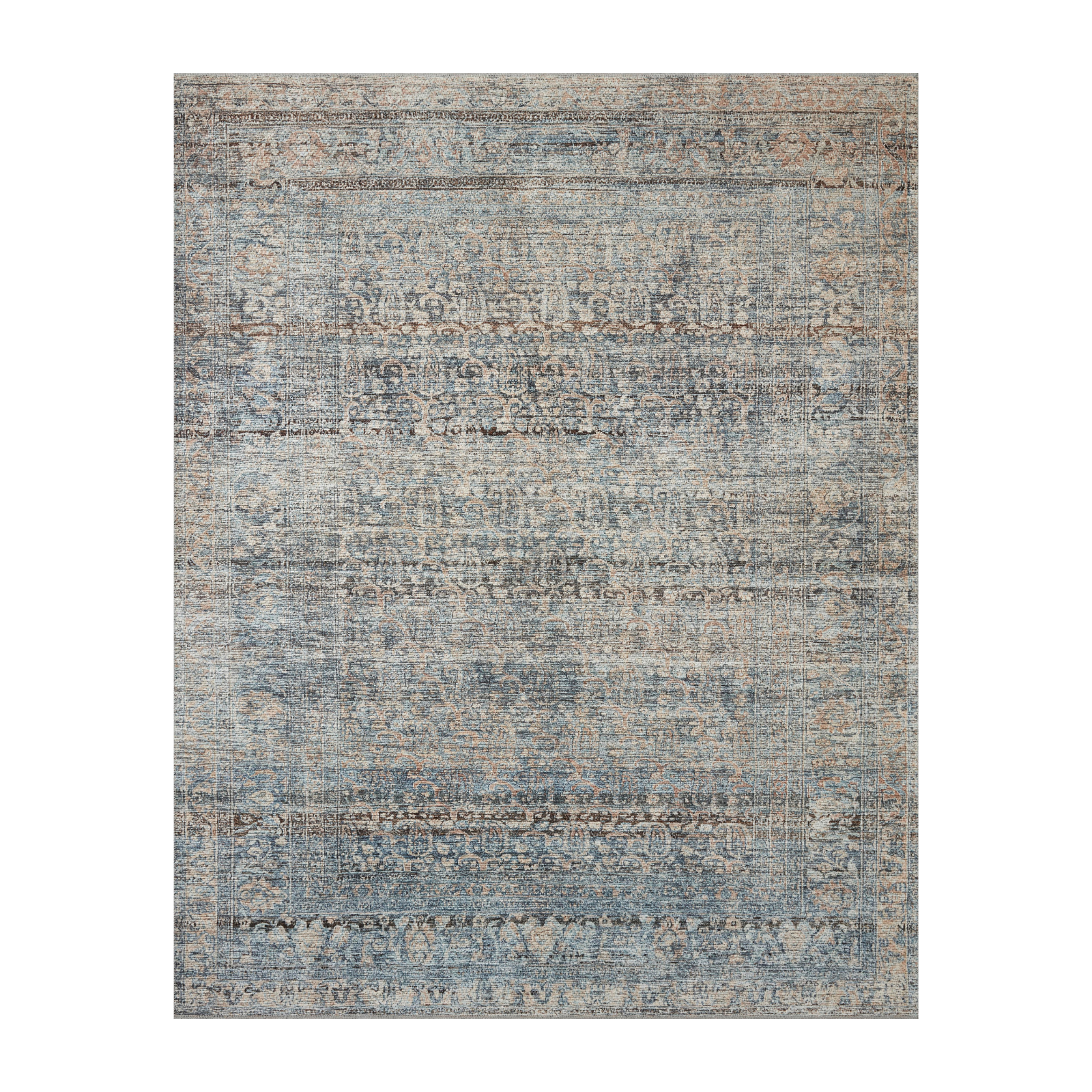 Amber Lewis x Loloi Billie Denim / Blush Rug 0-patterned rugs Loloi