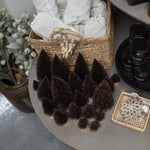 Brown Glitter Bottle Brush Tabletop Tree CHRISTMAS 2023 Creative Co-op (DYA)