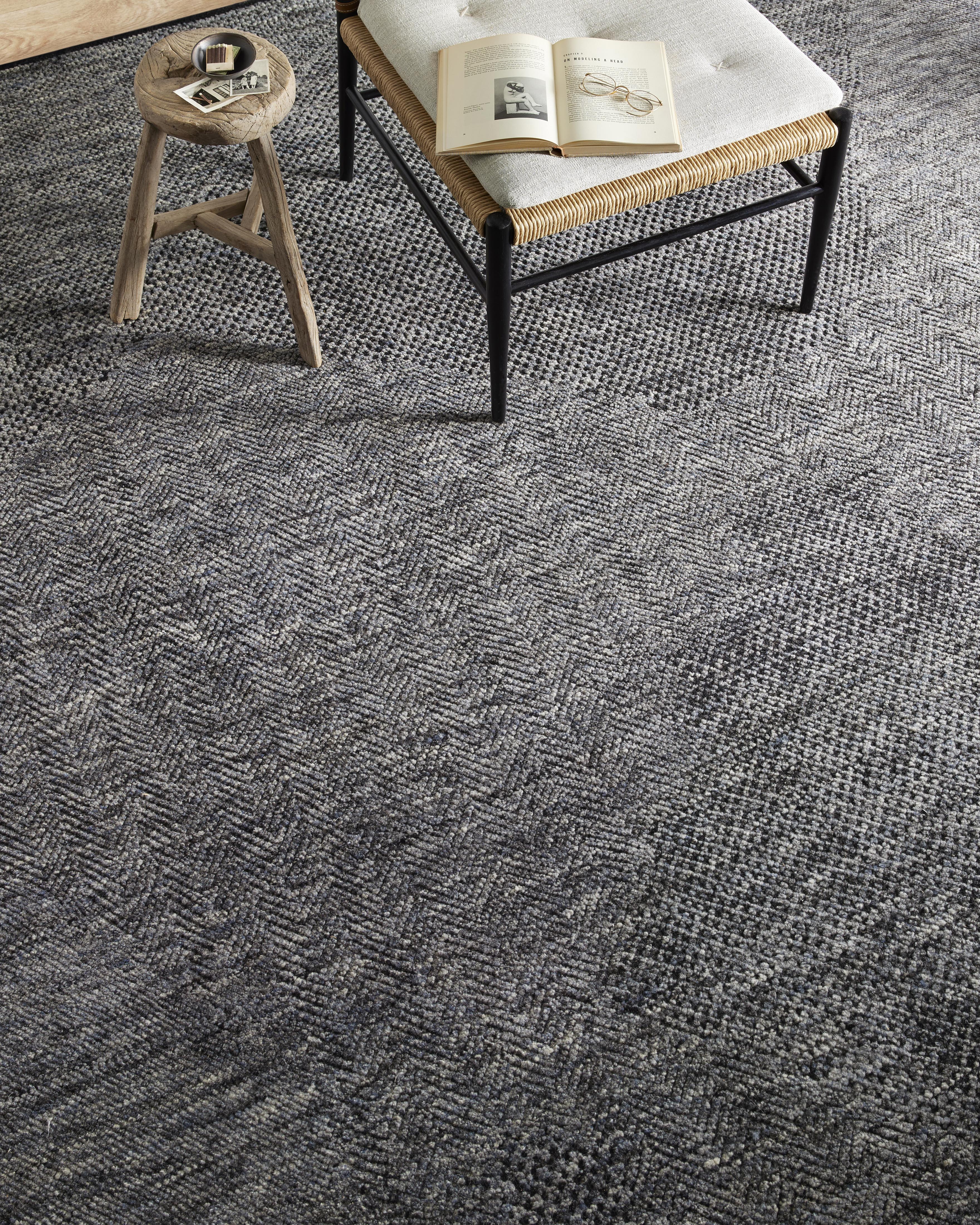 Amber Lewis x Loloi Collins Charcoal / Denim Rug 2-patterned Loloi
