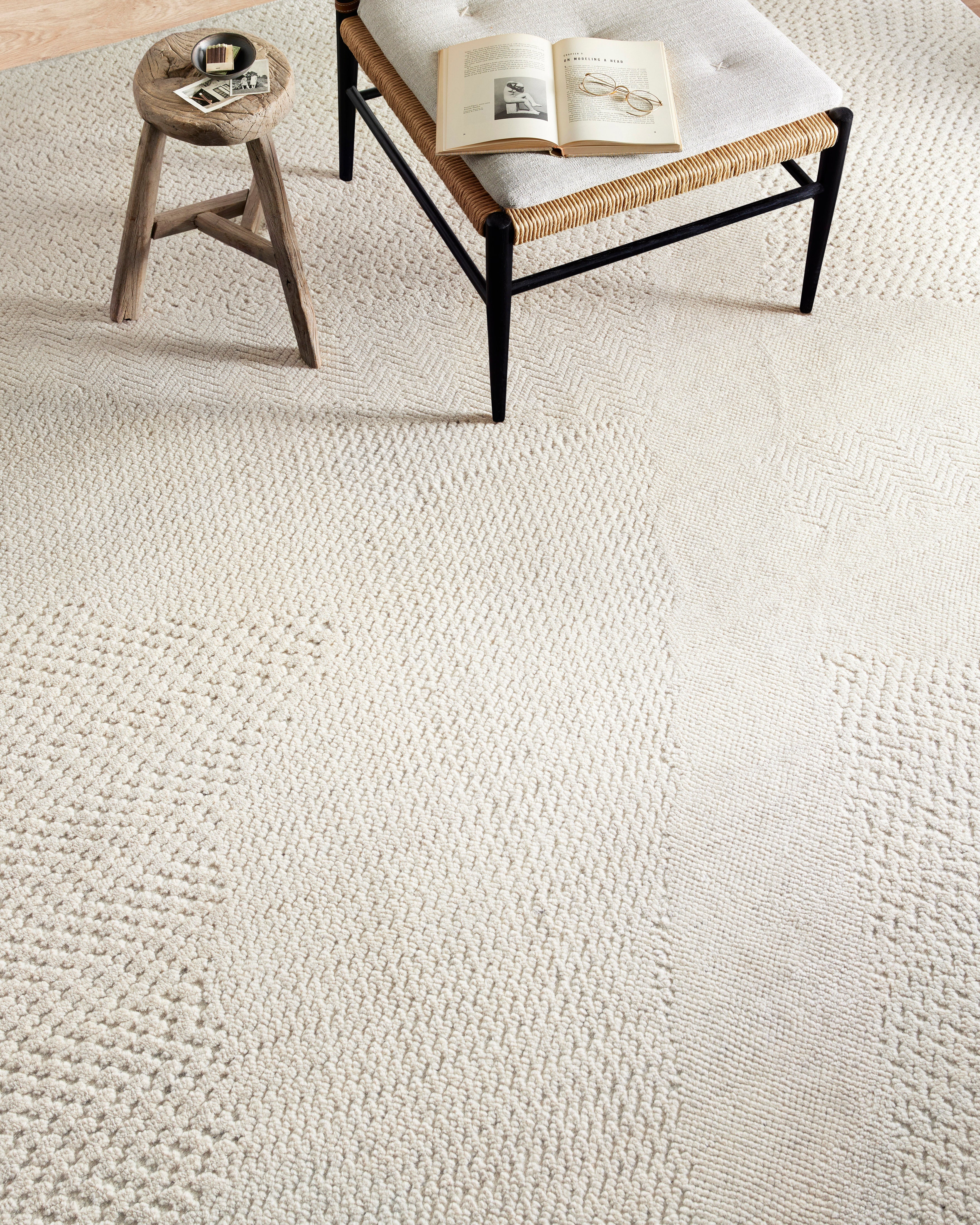 Amber Lewis x Loloi Collins Ivory / Ivory Rug 2-patterned Loloi
