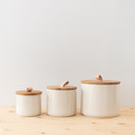 Ceramic Vanilla Canister with Lid canister David Shaw