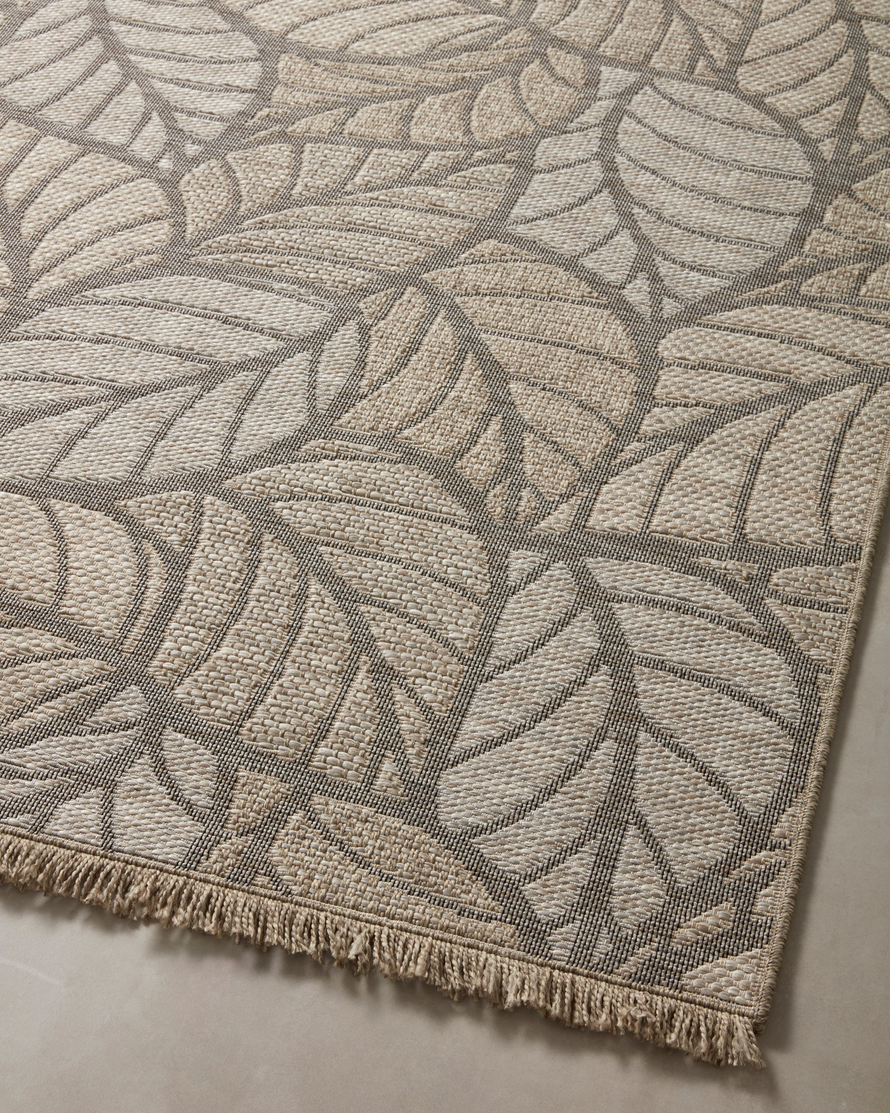 Loloi Dawn Natural Leaves Outdoor Rug 5-Rugs - indoor/outdoor Loloi