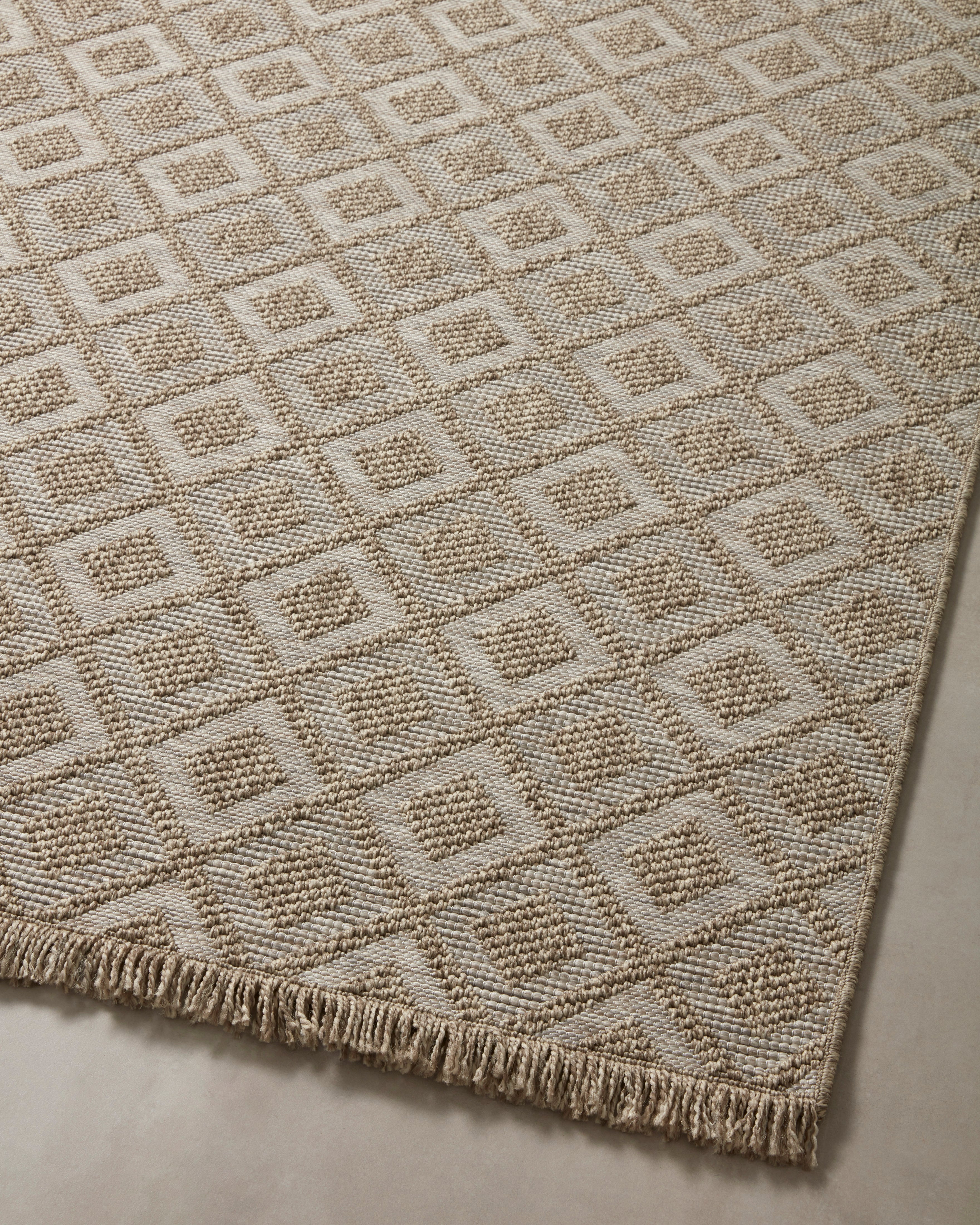 Loloi Dawn Natural Diamonds Outdoor Rug 5-Rugs - indoor/outdoor Loloi