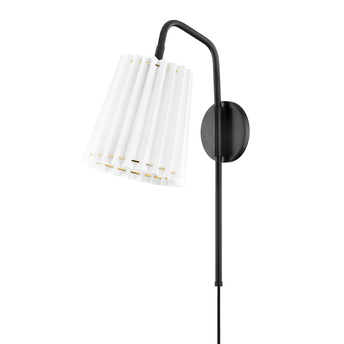 Demi Plug-In Sconce LIGHTING - sconce Hudson Valley Lighting Soft Black