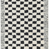 Floyd Black Border Checkered Rug 0-RUGS - patterned Surya