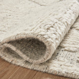 Amber Lewis x Loloi Gwyneth Ivory / Silver Rug 1- RUGS - wool Loloi