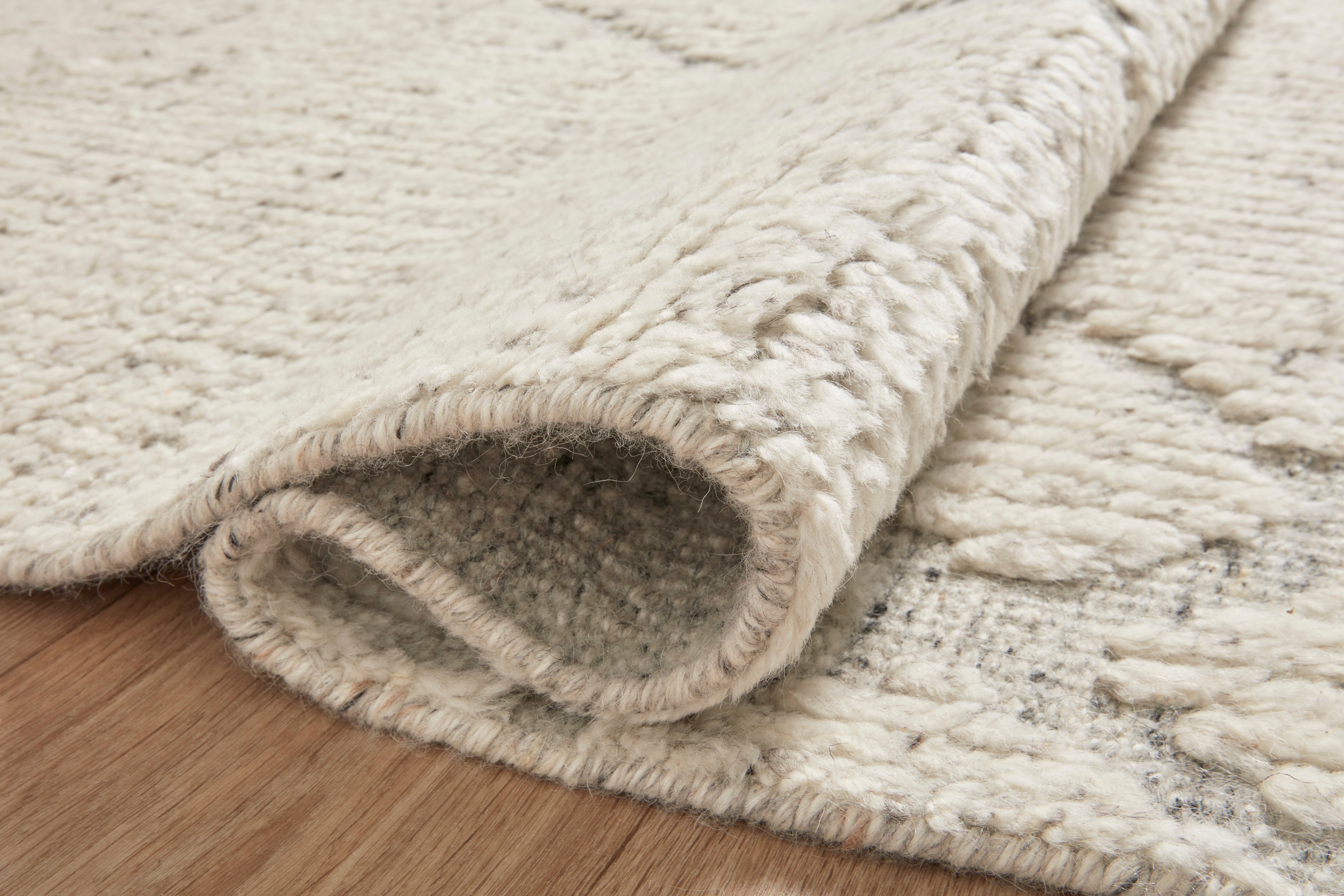 Amber Lewis x Loloi Gwyneth Ivory / Silver Rug 1- RUGS - wool Loloi
